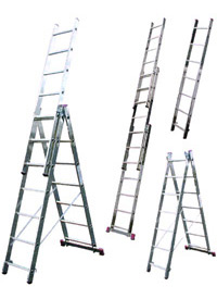 Трехсекционная лестница-стремянка KRAUSE Corda 3х6  ― PanGospodar