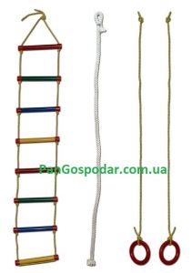 Набор InterAtletika SТ 020.123 (канат + кольца + лестница) ― PanGospodar